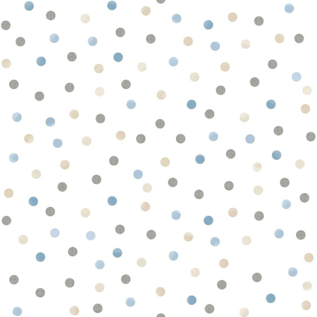 Mur North North Wall Wallpaper Baby Confetti Dots blanc bleu gris beige