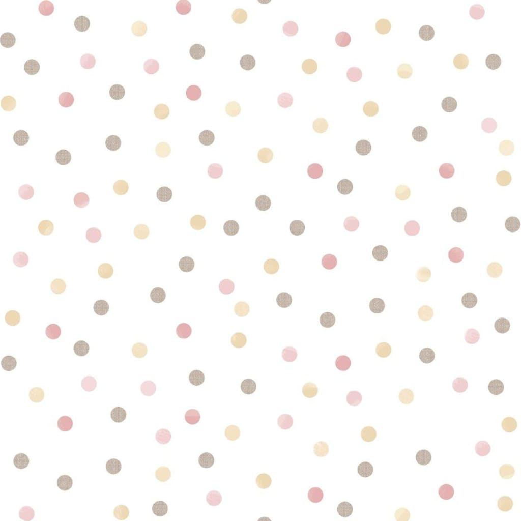 Wall North Wall Wall Wallpaper Colla cotetti Baby Dots Posa Marrone bianco