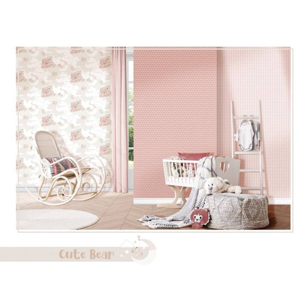 Nordwand Nordwwand Wallpaper Baby Hugbes rosa a Bige