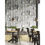 North Wall Noordwand Fond d'écran Amis Villes de café et Skyline Grey et Metallic
