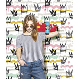 North Wall Wallpaper Friends Coffee Sith Graffity and Crowns Black White