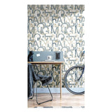 Noordwand Wallpaper Noordwand Friends Coffee parole e lettere blu e metalliche