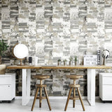 Noordwand Normwand Wallpaper Frënn Kaffi Industriell weathered metallesche Beiige