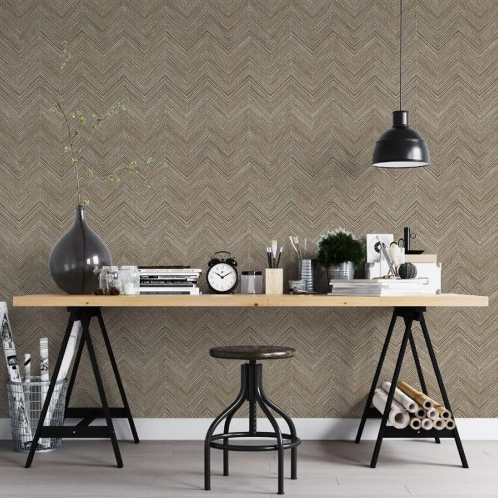 Papel de pantalla de la pared norte Topchic Hrantbone Brown