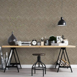 Papel de pantalla de la pared norte Topchic Hrantbone Brown