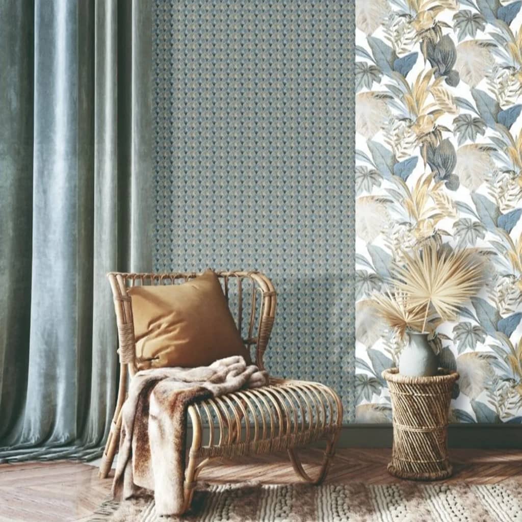 Wall North North Wall Wallpaper ventiladores Topchic Blue
