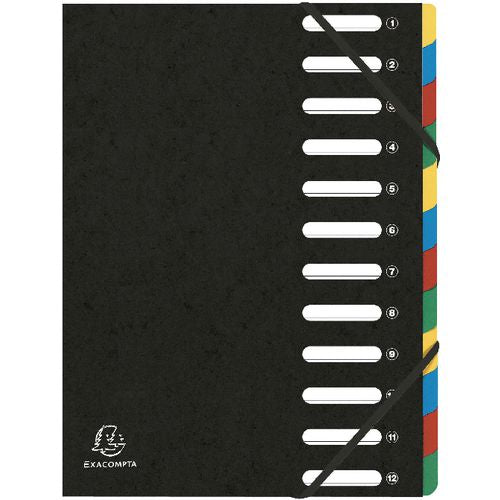 Map met 3 flappen en elastiek exacompta 55121e a4