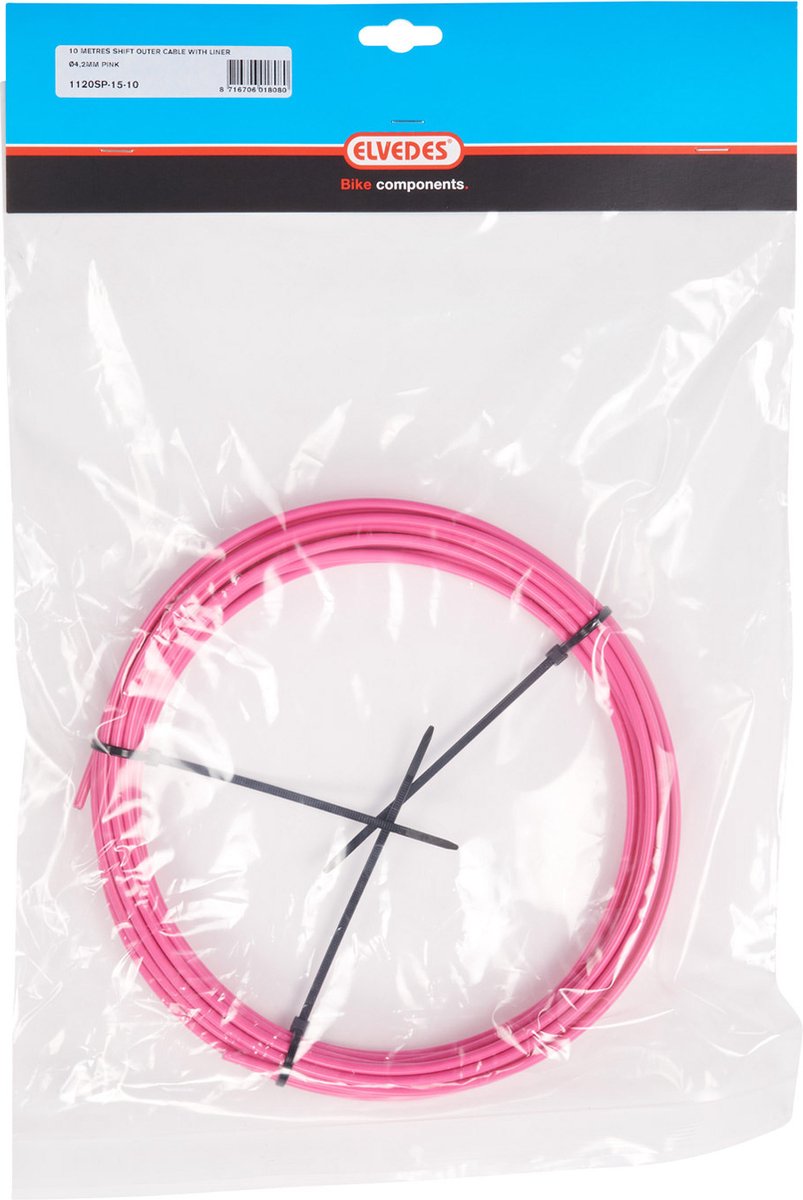 Elvedes Outdoor cable (REM) with Teflon lining Ø4.9mm - 10 meters on roll - Pink