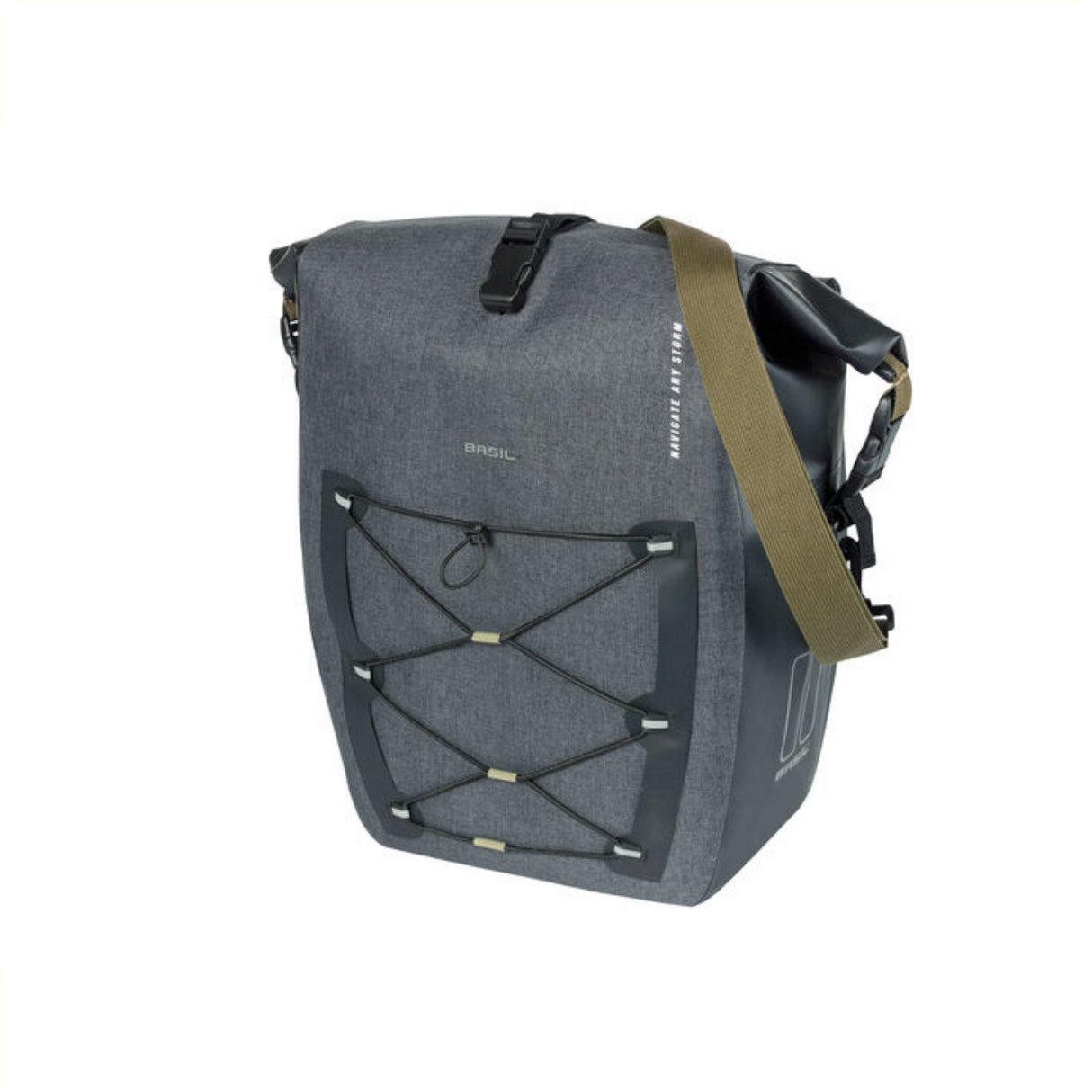 Basil Navigator Storm Fietstas L - Sac à vélo sportif et fonctionnel - imperméable - noir