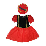 Pietenjurk zwart rood 110-116 cm