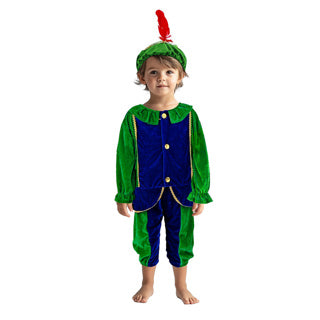 Pietenpak groen blauw 98-104 cm