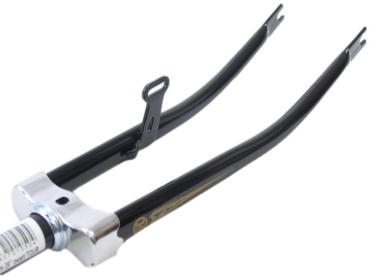 Forcella da 26 pollici tour da 26 pollici 1 filo long penna brillante nero