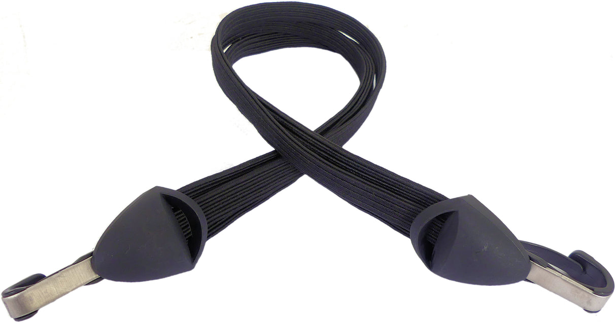 Bibia snelbinder 28 tommer med rustfritt stål krok kort 55 cm svart
