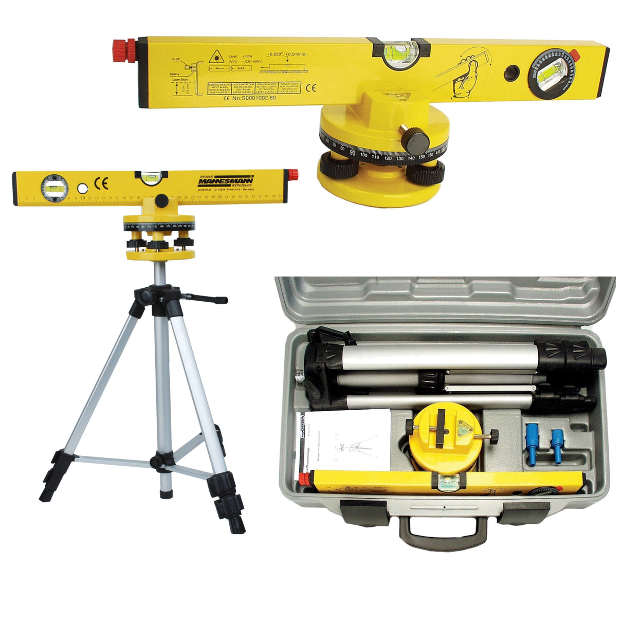 Brüder Mannesmann Laser Waterpas med stativ 81125