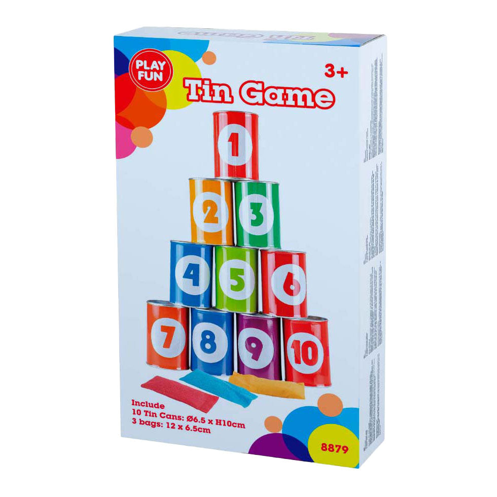 Playfun blikgooien met zandzakjes