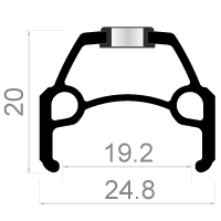 Rodi framhjul 28 tum 622x19 Skorpion 36 hål + QR Silver