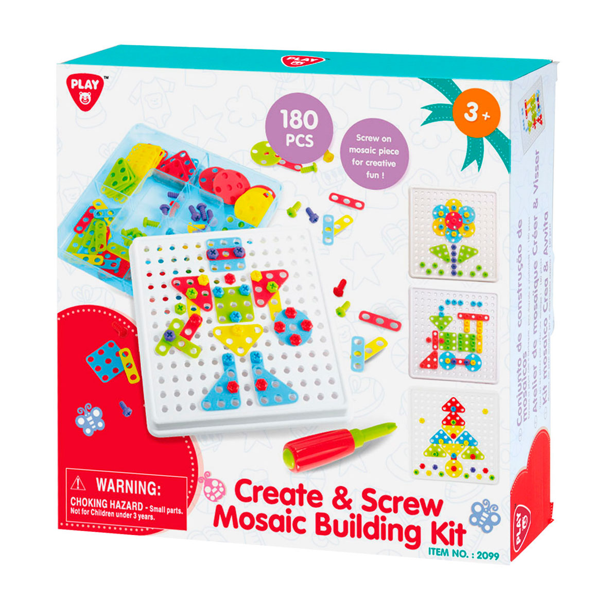Playgo constructieset mozaïek - 180dlg.