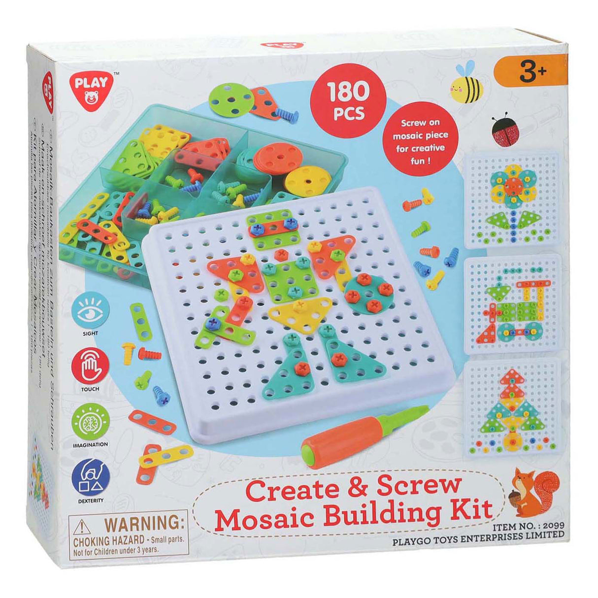 Playgo byggesett mosaikk - 180 stk.