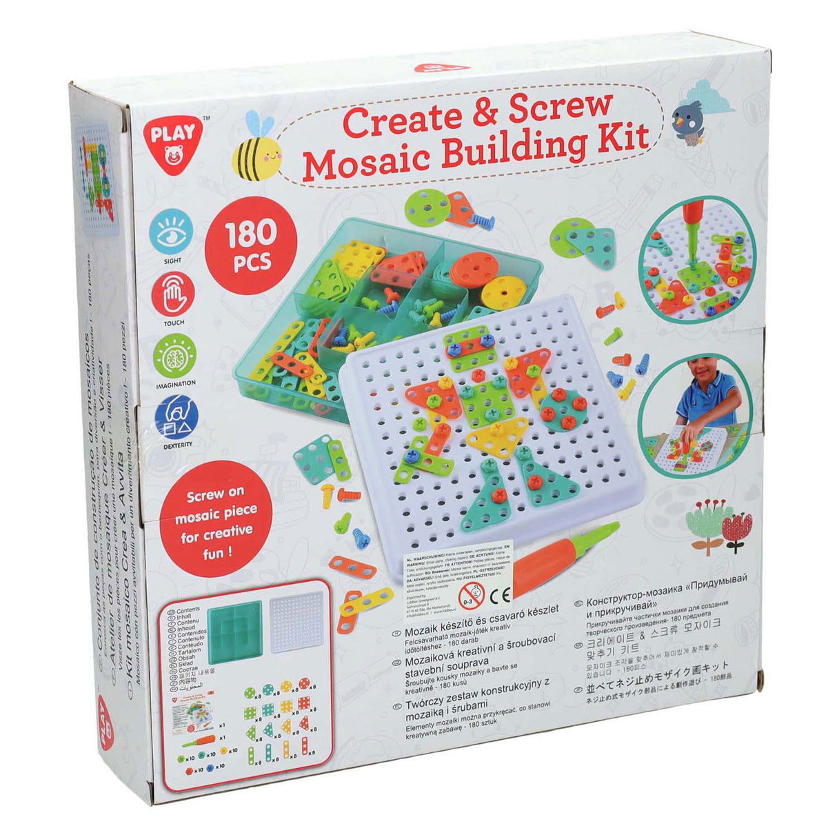 Playgo byggesett mosaikk - 180 stk.
