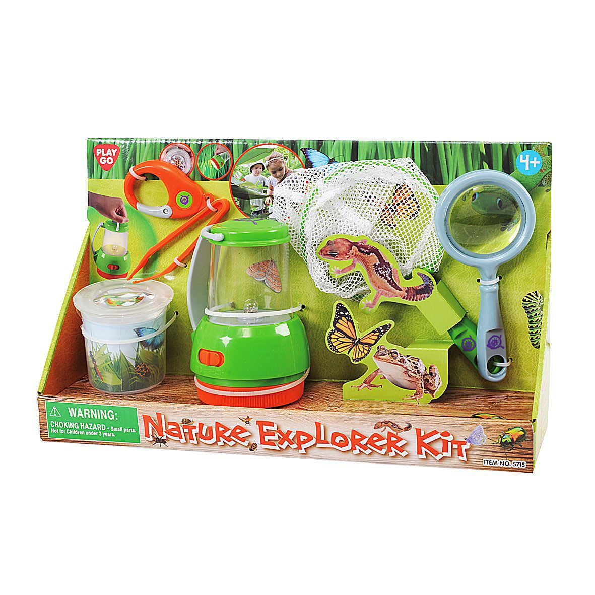 Play nature research set, 6 dlg. with landing net and magnifying glass