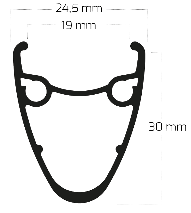 Ryde Rim Dutch 19 28 622 x 19C алуминиев диск с 36 отвора черен