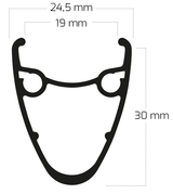 Ryde Rim Dutch 19 28 622 x 19C алуминиев диск с 36 отвора черен