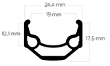 Ryde Velg Zac 19 26 559 x 19c Aluminium 36 Huller 14g sort