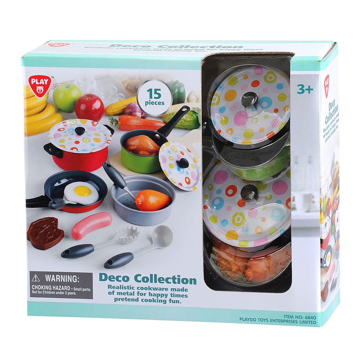 Play pan set with food