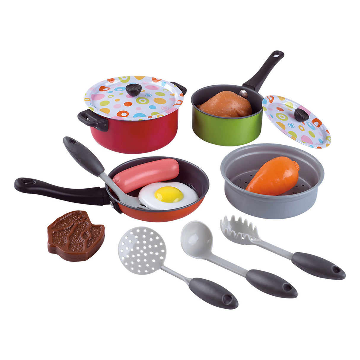 Play pan set with food