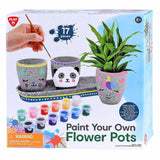 Playgo paint your own cement plant pots - 17pc.
