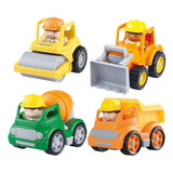 Playgo mini construction vehicles with figures play set - 8 pieces.