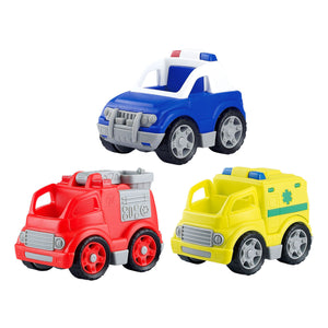 Playgo biobaserte utrykningsbiler - 3 stk.