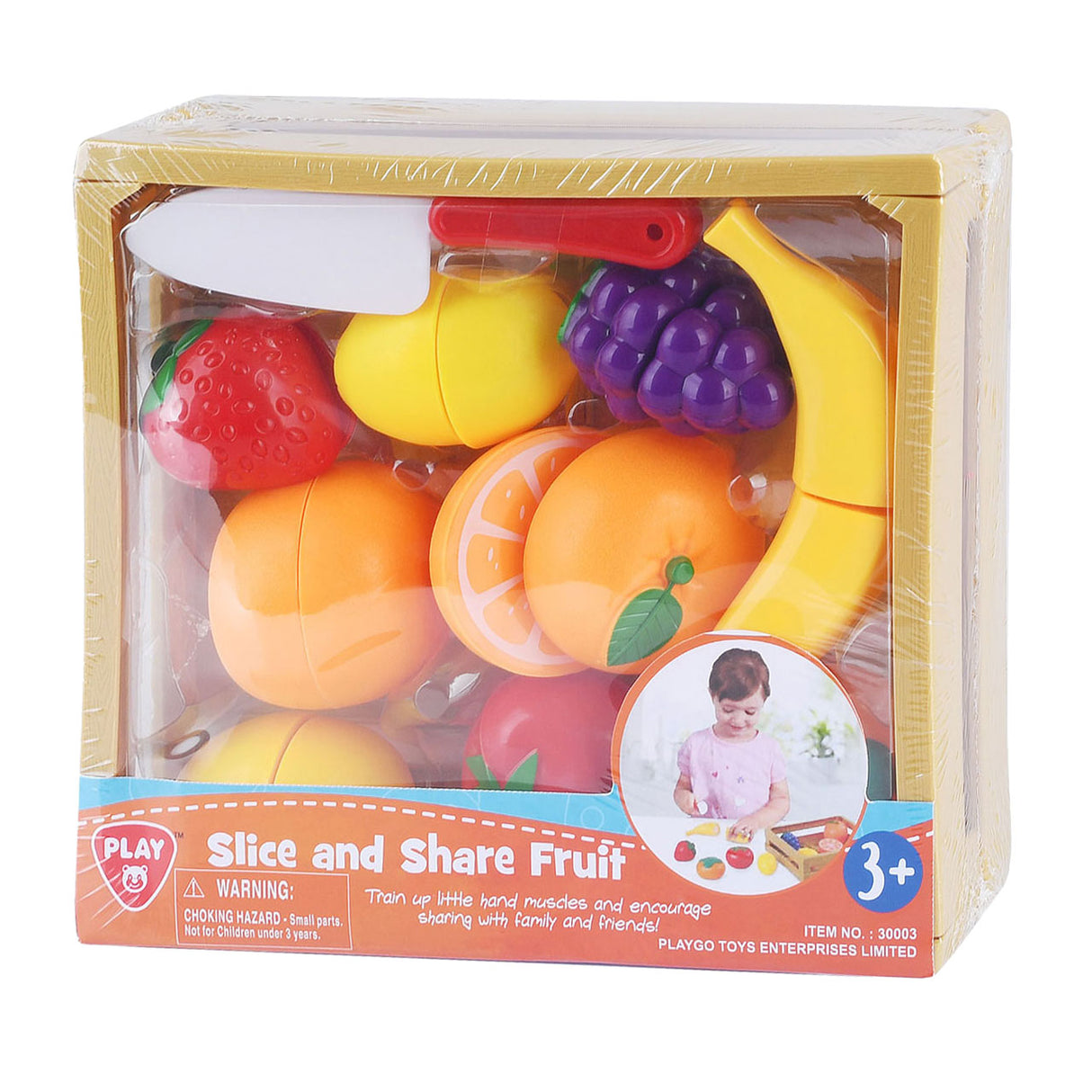 Playgo cut play fruit in crate - 11 pcs.