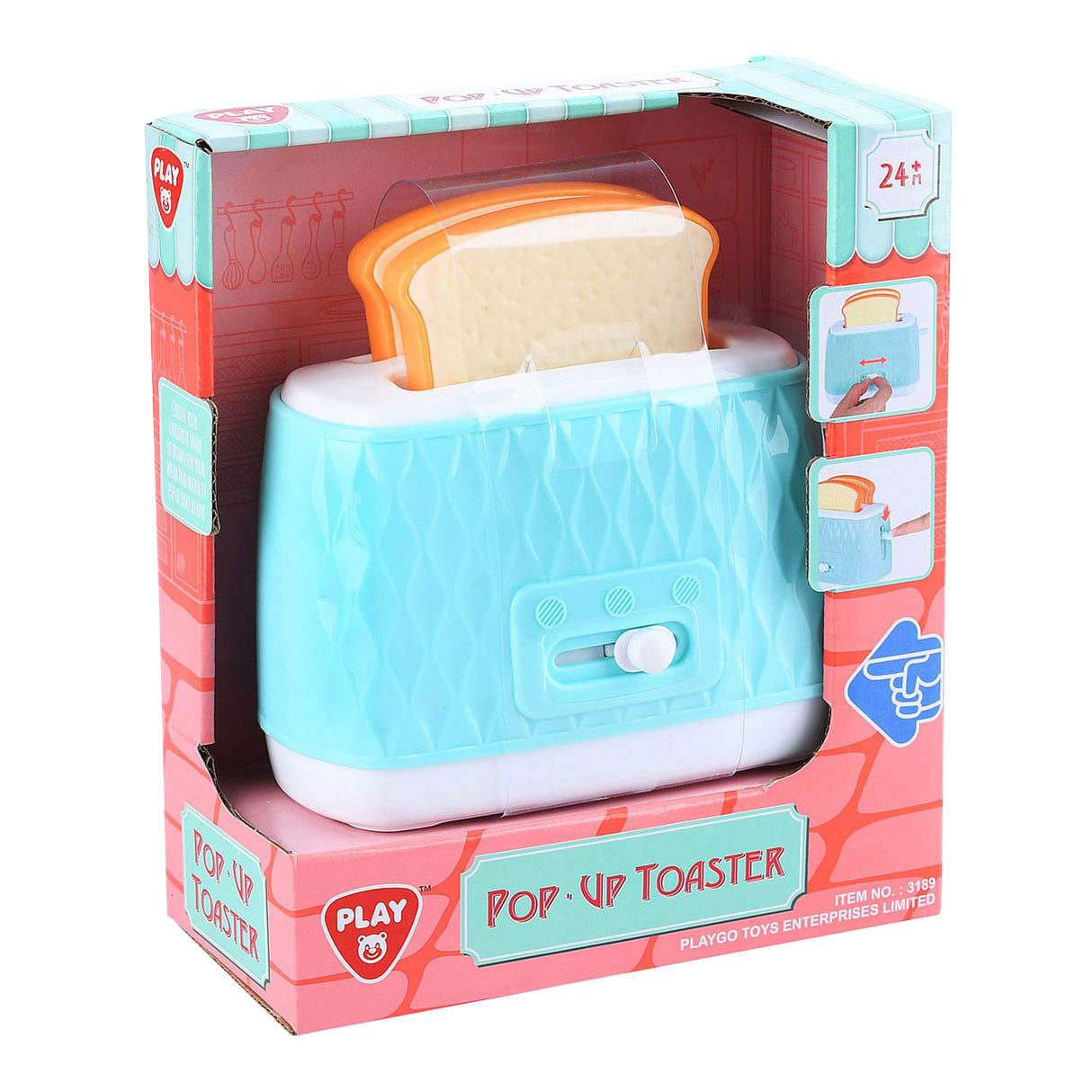 Hrajte Toaster Play Set, 3DLG.