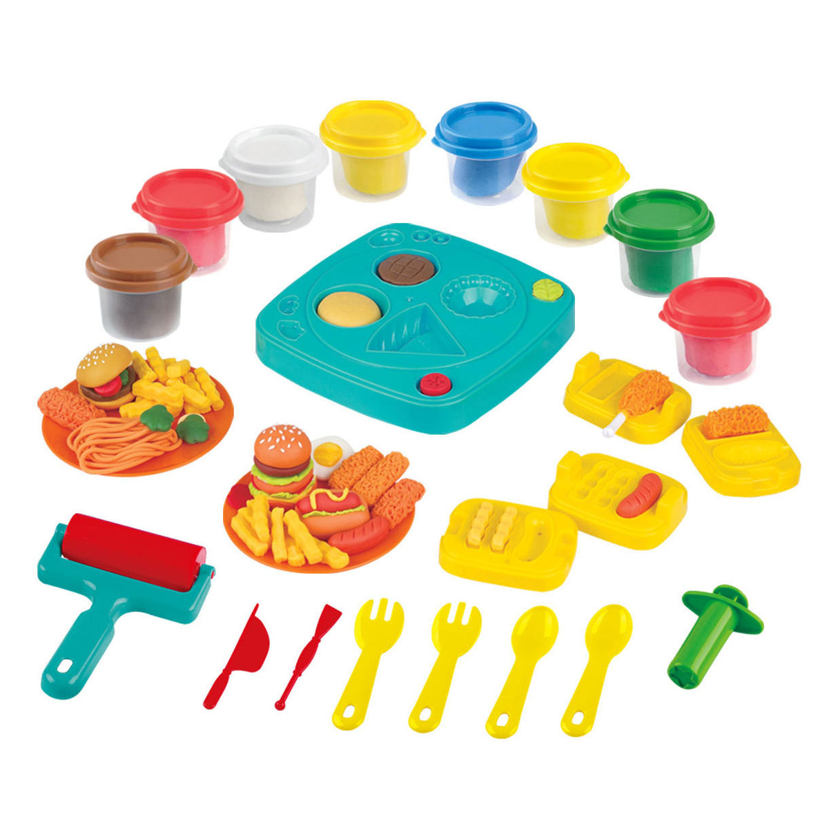 Playgo dinner cafe clay set - 8 clay pots