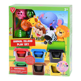 Playgo Tierinsel-Tonset. 6 Tontöpfe