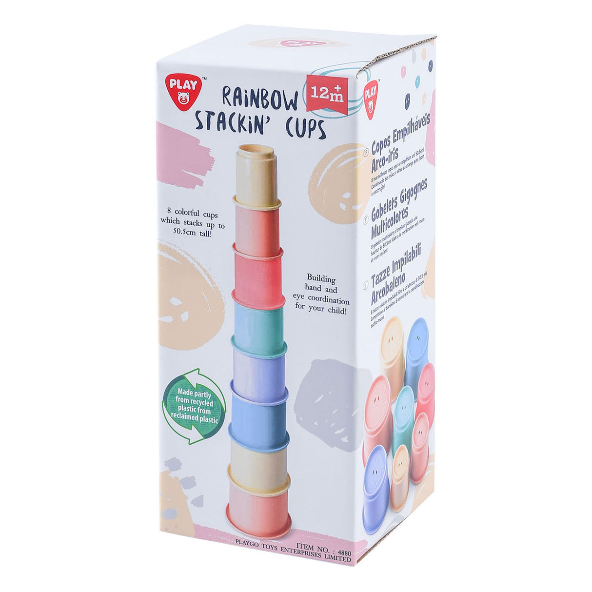 Play stacking blocks rainbow, 8dlg.