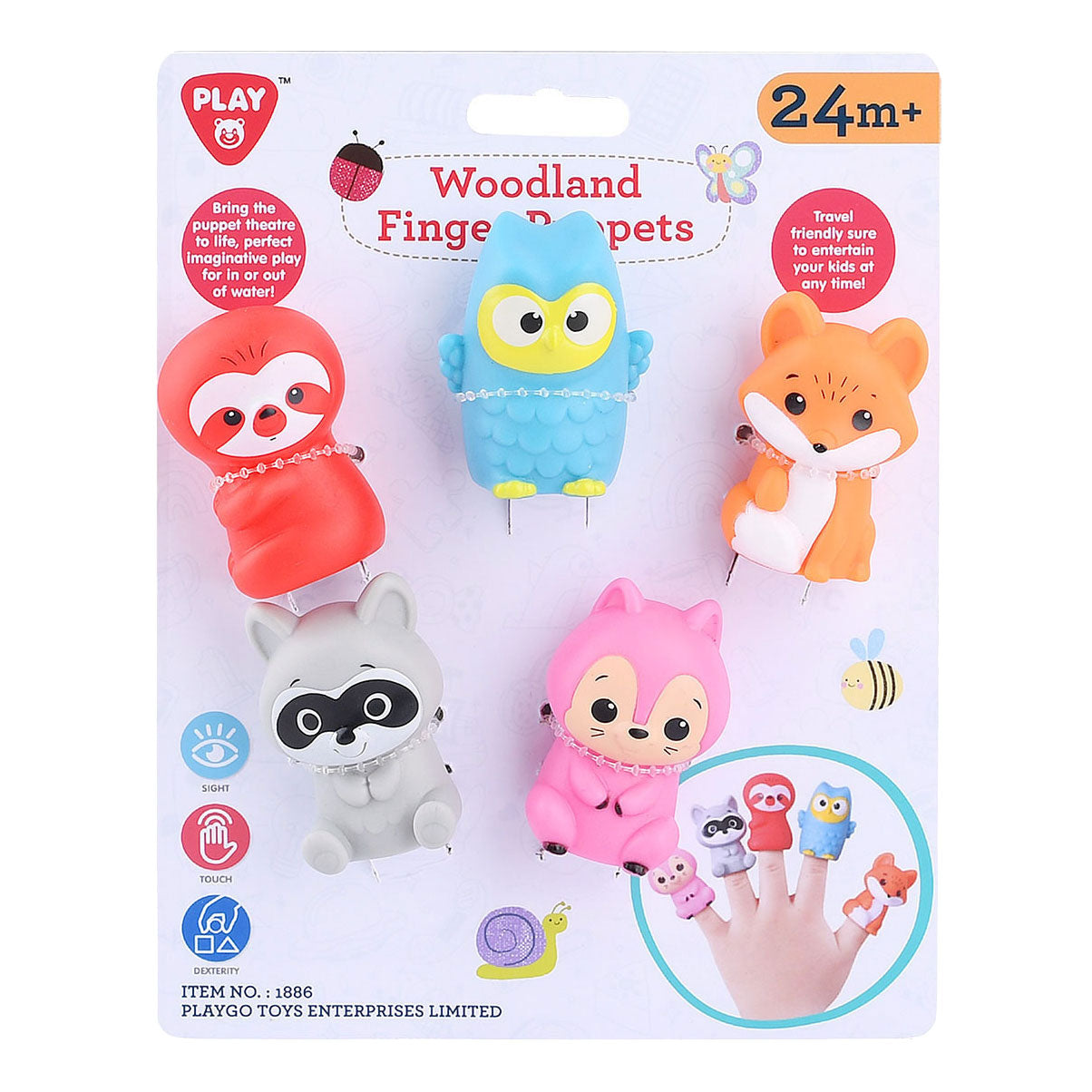Playgo fingerdockor skogsdjur - 5 st.