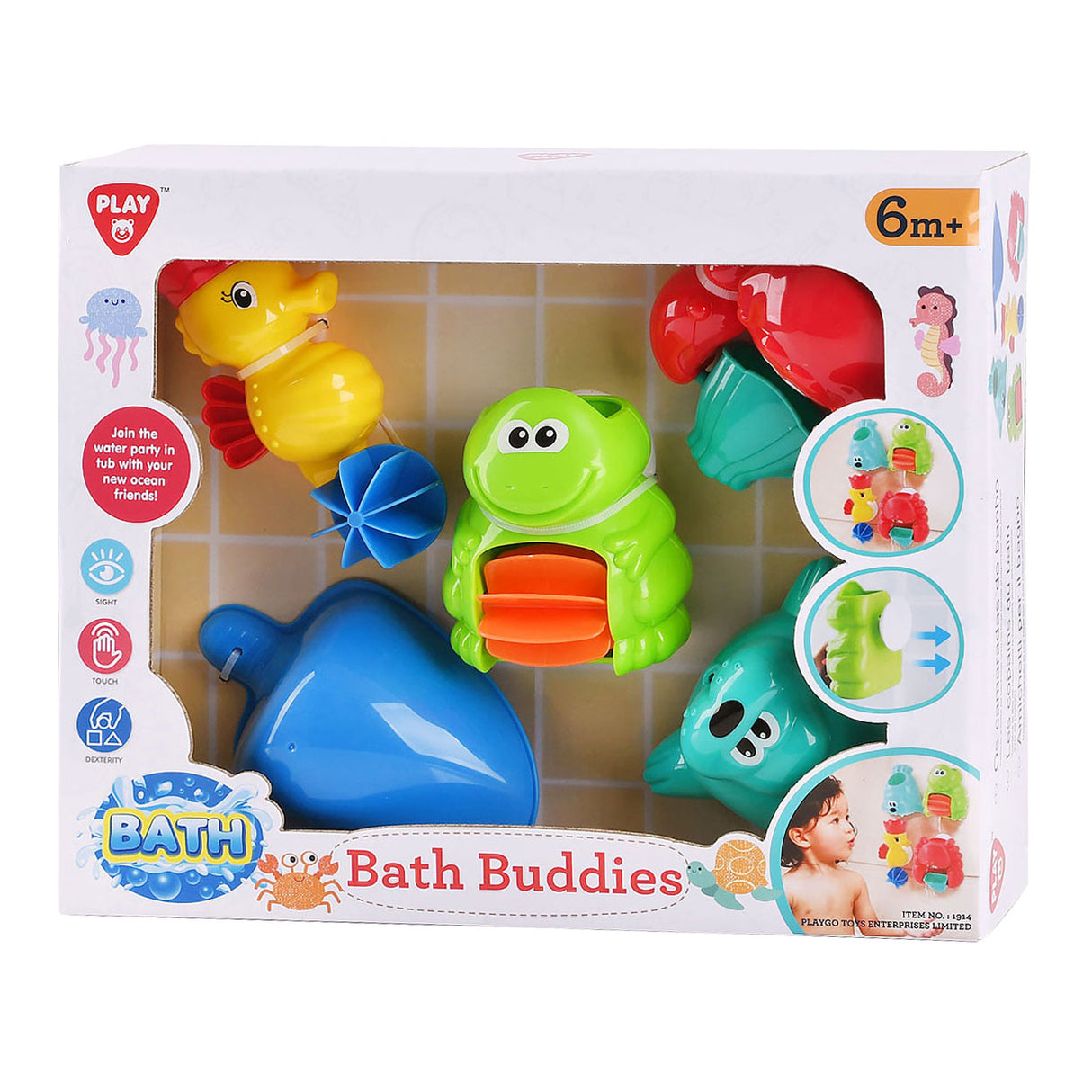 Playgo bath friends sea animals - 5pc.
