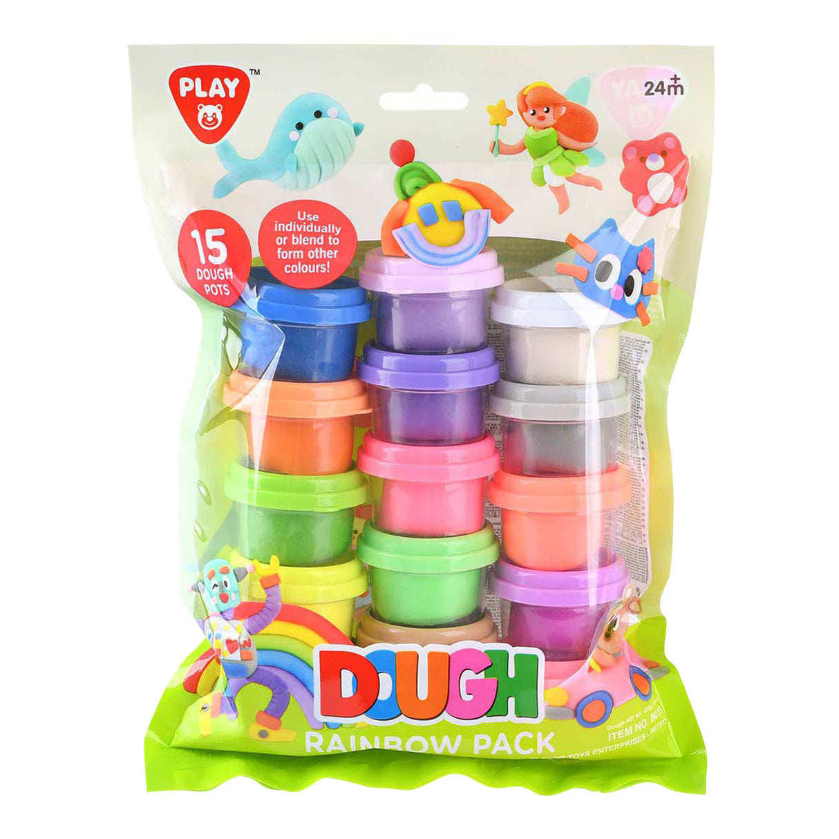 Playgo rainbow clay set - 15 clay pots