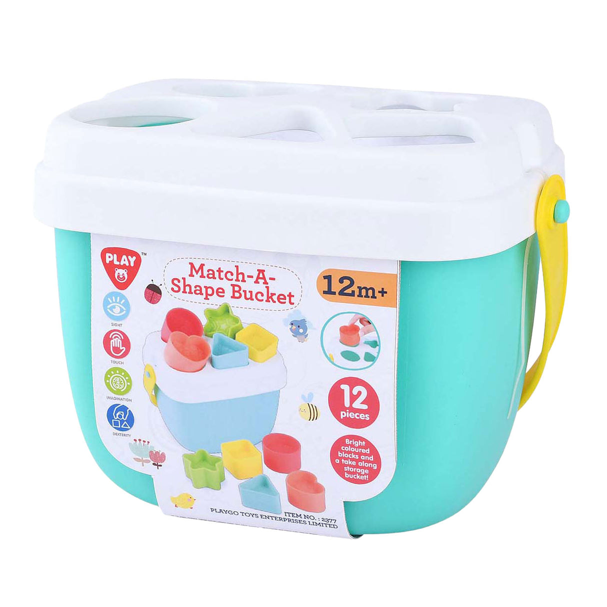 Play form stew bucket with shapes, 12dlg.