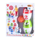 Playgo Play Set da Gioco Bowling Facce, 13 Pezzi.