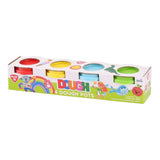 Playgo Clay Set 4 Faarwen - 4x56gram