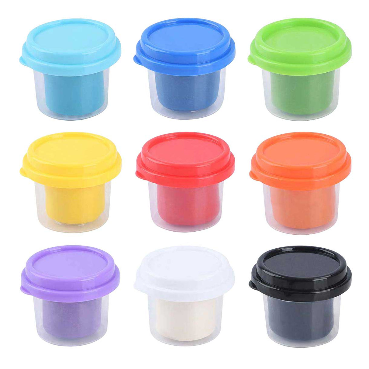 Playgo Clay Set 9 Faarwen - 9x56gram