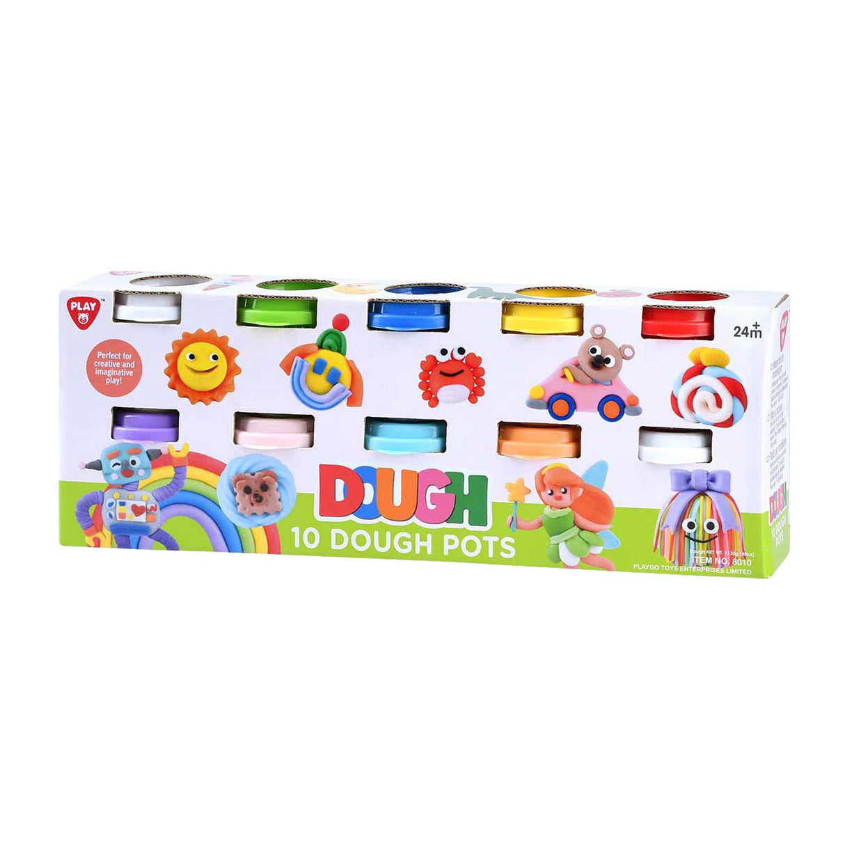 Playgo Clay Set 10 Faarwen - 10x113gram