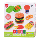 Playgo sraith cré hamburger - 4 potaí cré