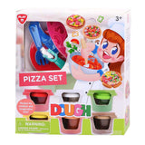Playgo Pizza Lehm Set - 6 Lehm Dëppen
