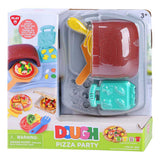 Playgo pizza party glineni set - 4 glineni lončki