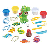 Playgo Dino Zänndokter Clay Set - 4 Lehm Dëppen