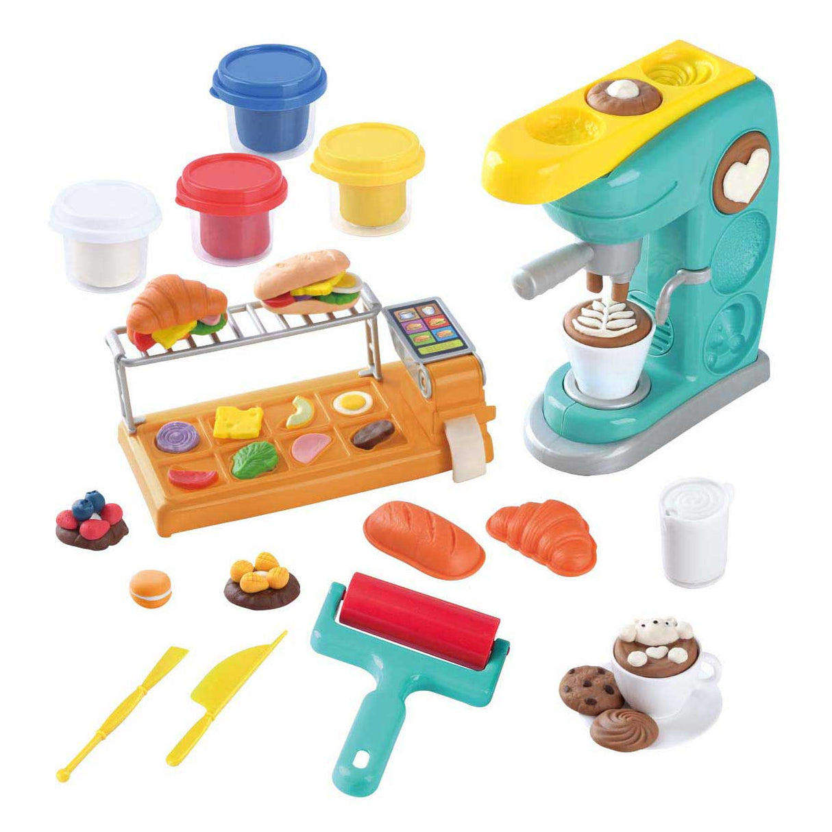 Playgo lunchroom clay set - 4 clay pots